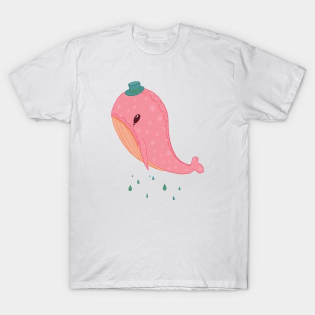 pink whale T-Shirt by moonlitdoodl